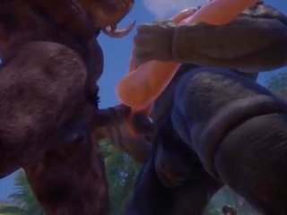 Monsters with Horse Dicks Fuck busty blonde &vert; Big dick Monster &vert; 3D adult video WildLife