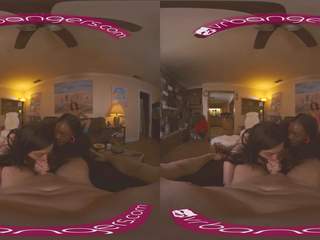 VR BANGERS Unexpected porn Adventure of four Naughty Teens VR sex clip