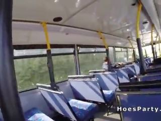 Amateur sluts sharing johnson in the public bus