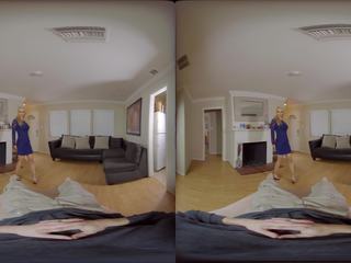 Wankz VR - Threesome involving two big tittied blonde milfs in VR