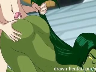 Het fyra hentai - she-hulk gjutning