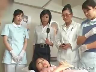 Asian Brunette daughter Blows Hairy johnson At The Hospital